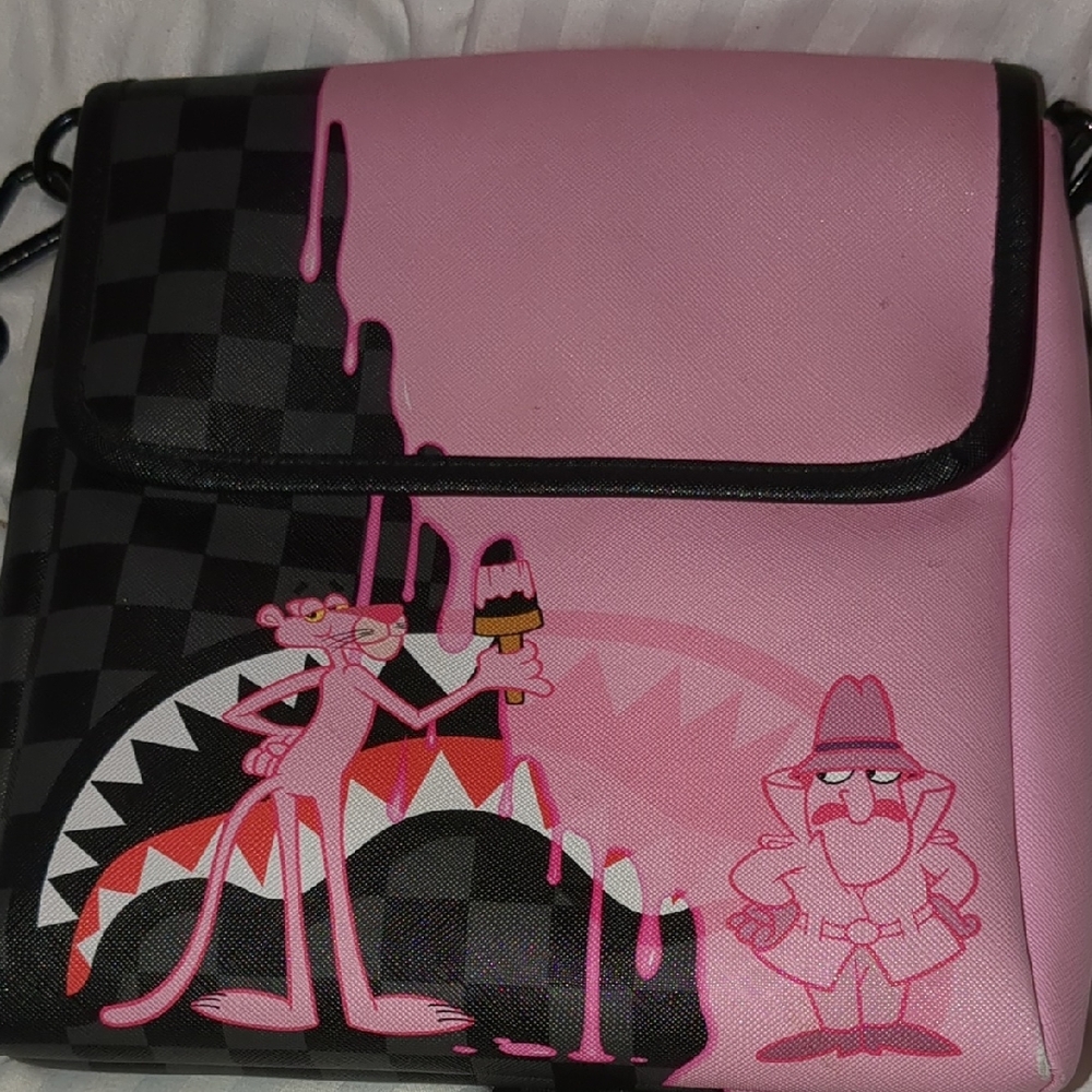 Sprayground Pink and Black Crossbody Bag